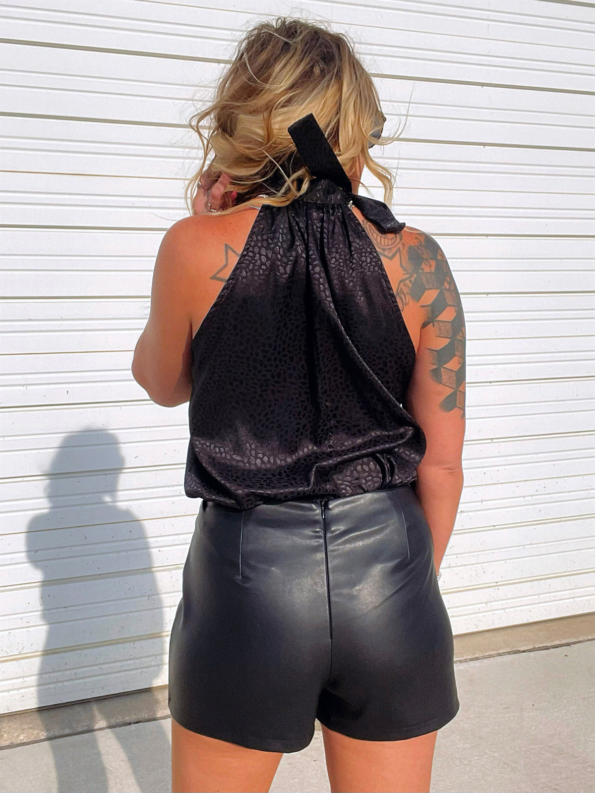 Thunderstruck Faux Leather Skort