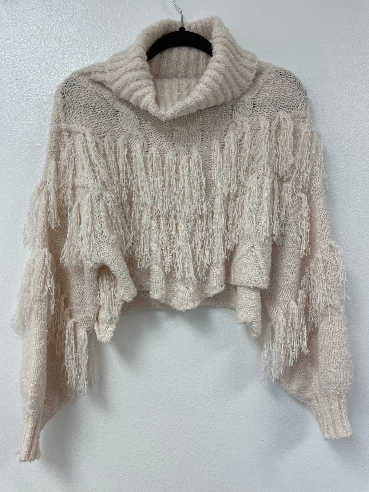 Fringe Benefits Slightly Cropped Sweater