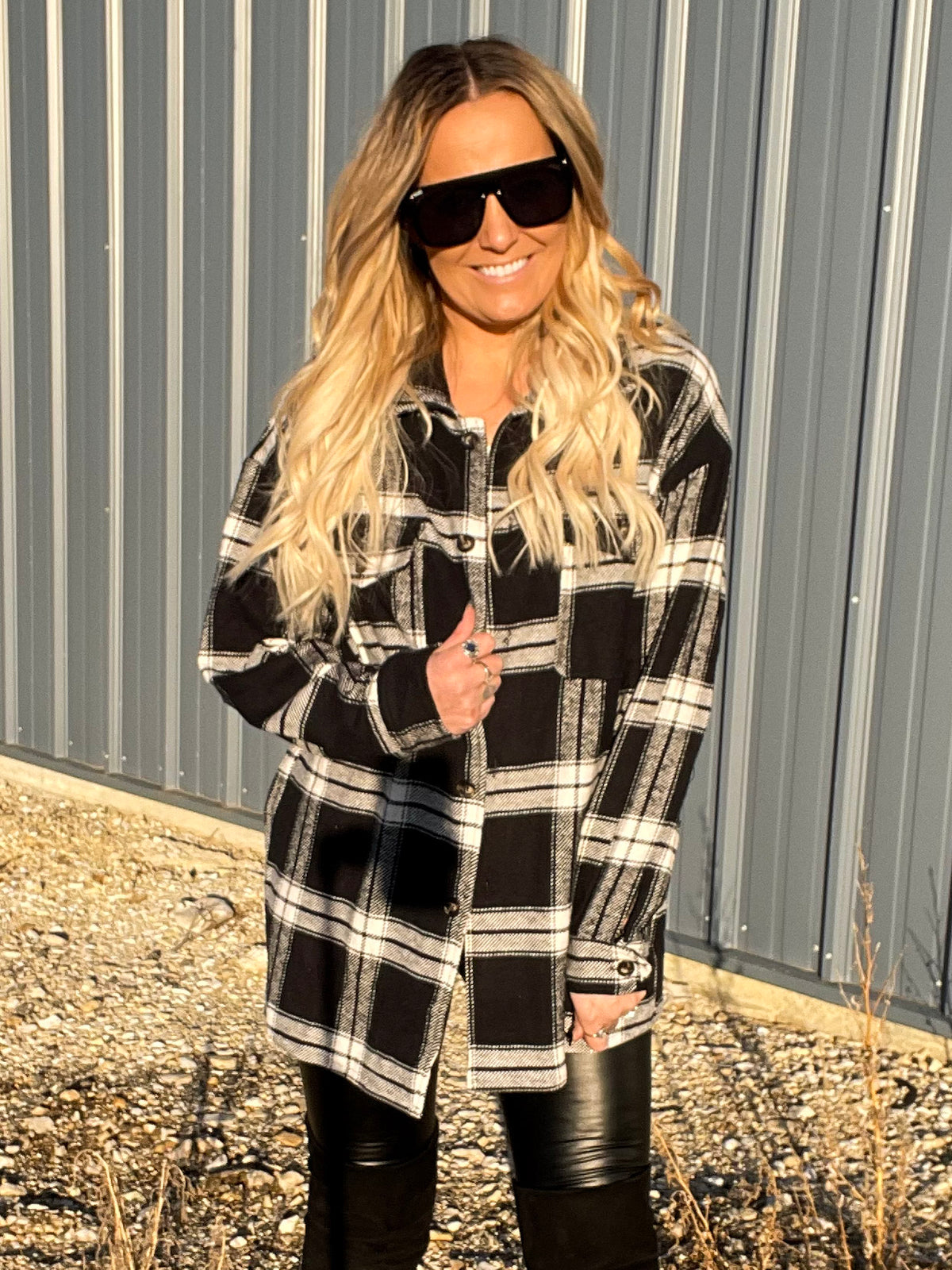 Cover Me Up Oversized Plaid Shacket