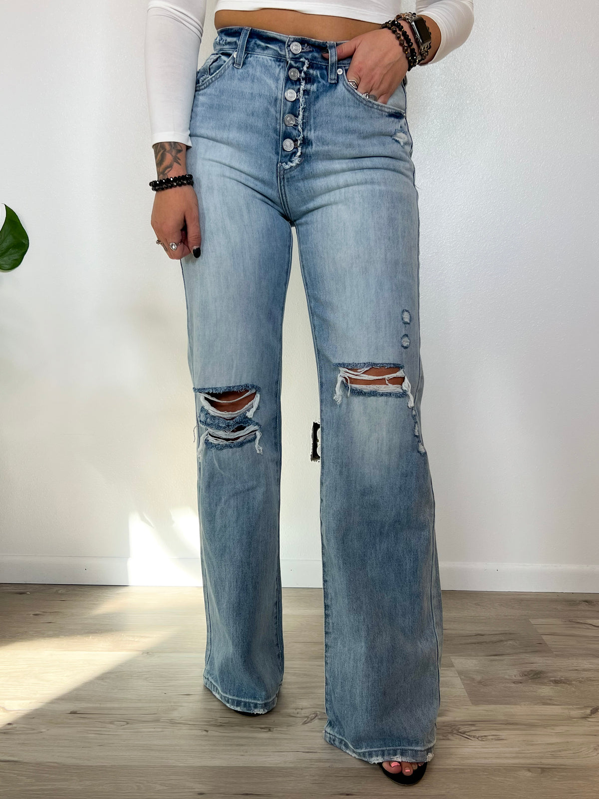 Stacy's Mom Ultra High-Rise Button Fly Kancan Jeans