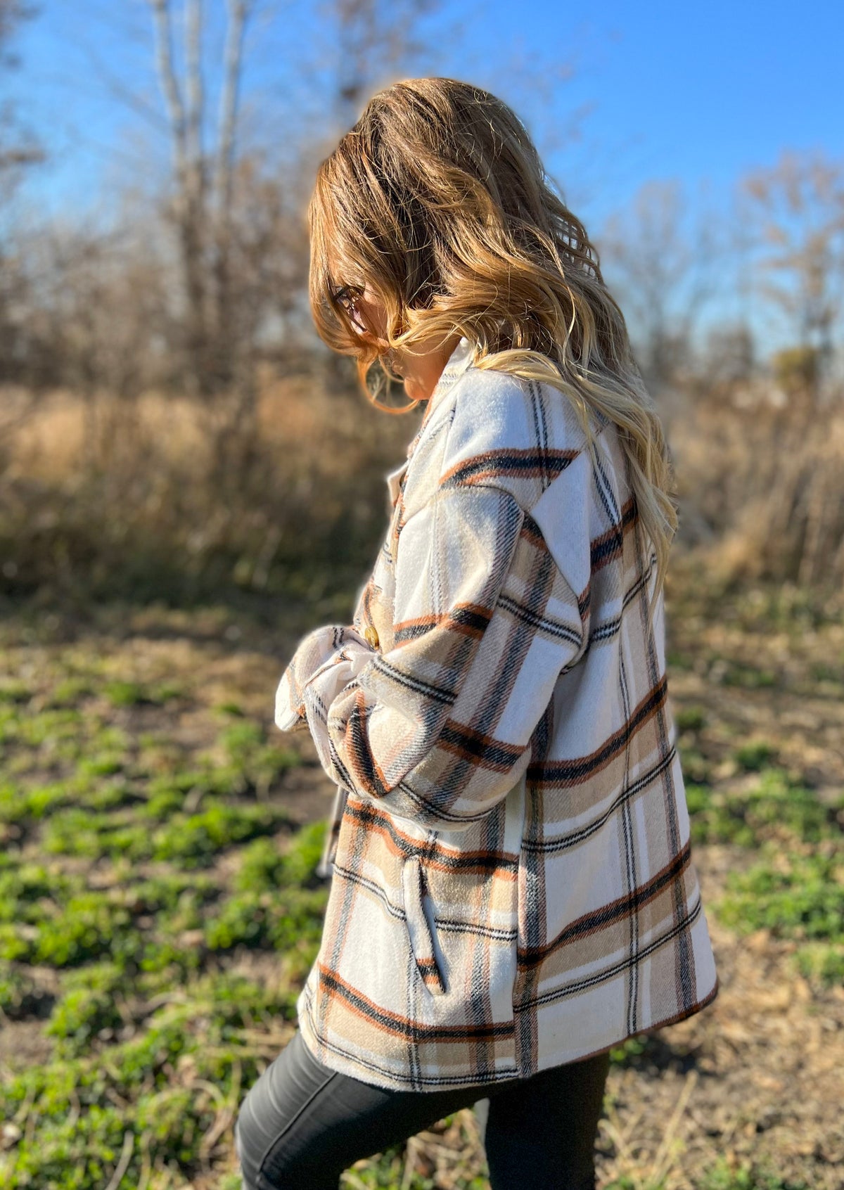 Just Wanna Get Cozy Oversized Plaid Shacket