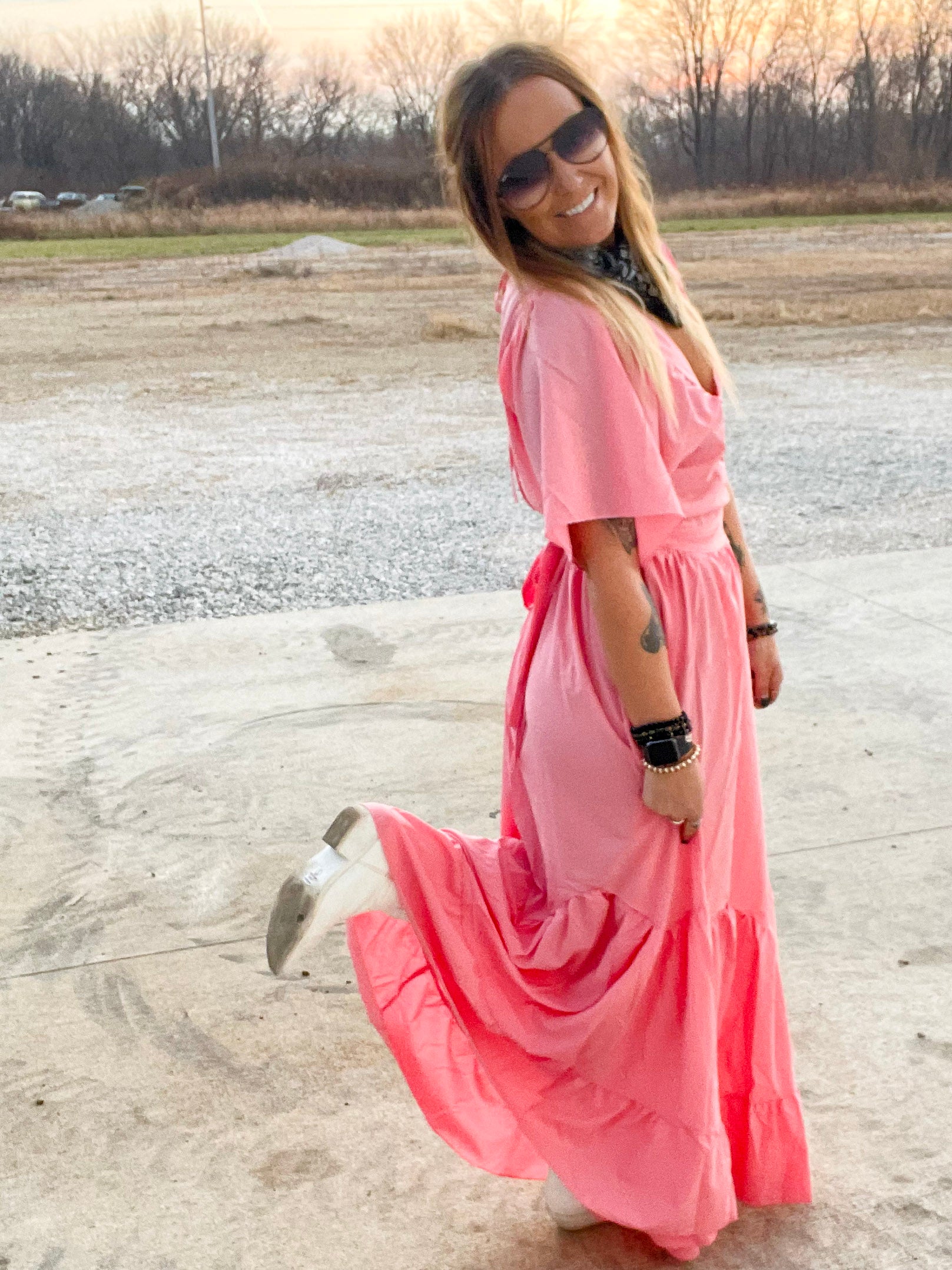 Boho blush sale maxi dress