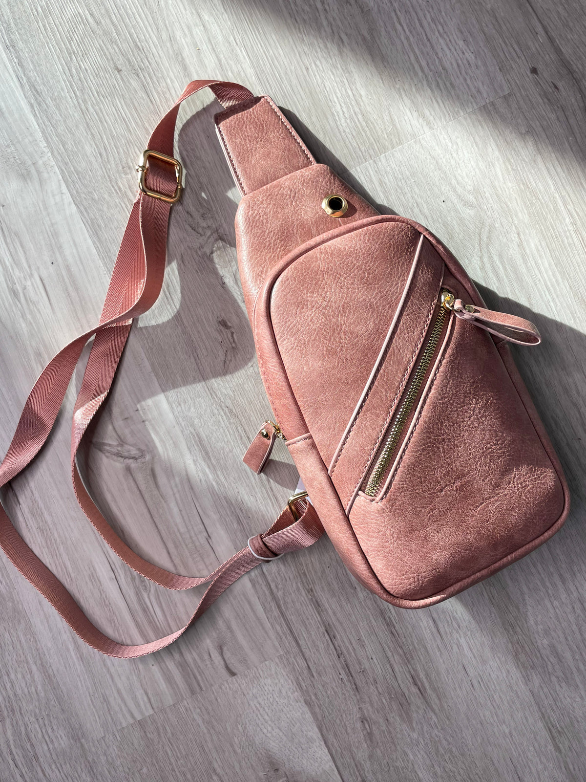 Throw It In The Bag Mauve Crossbody