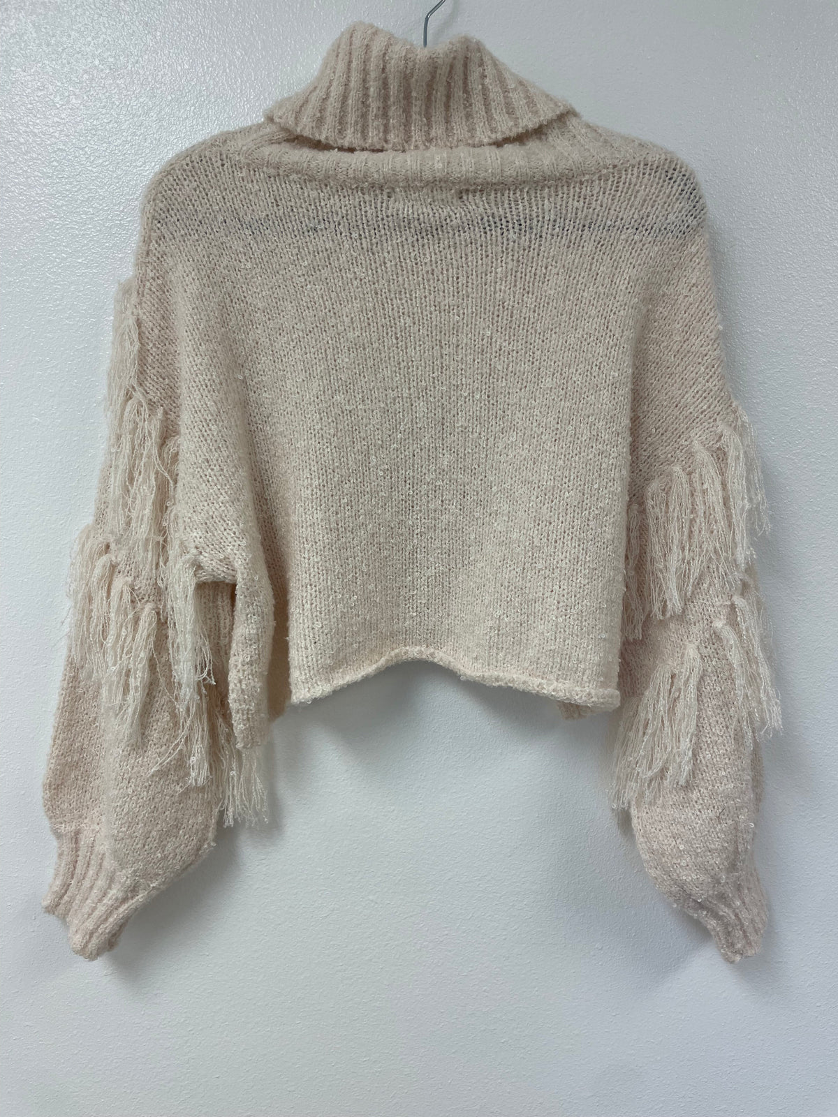 Fringe Benefits Slightly Cropped Sweater