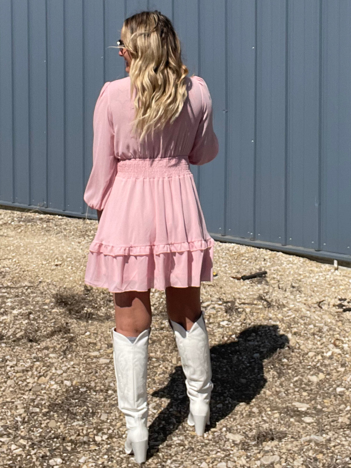 Pretty In Pink Ruffle Mini Dress