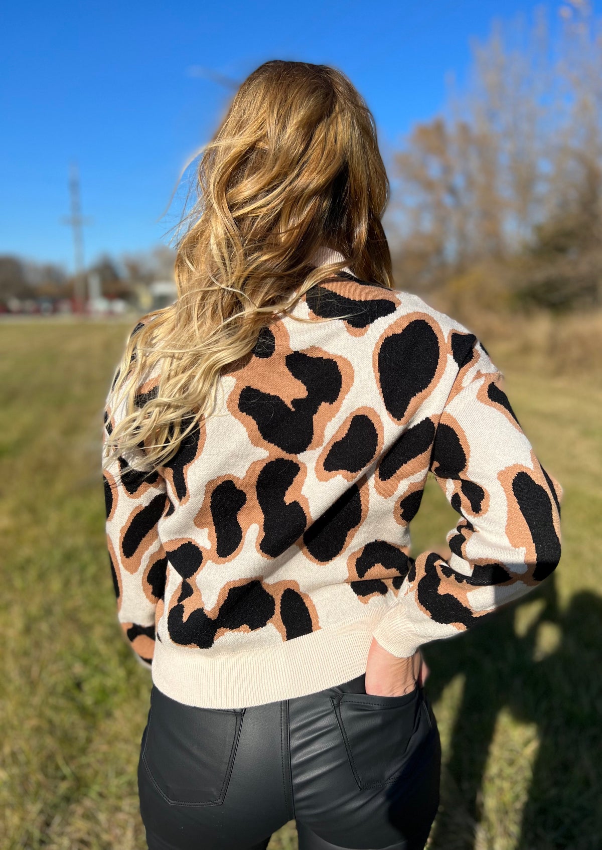 On The Prowl Leopard Sweater & Shorts Set