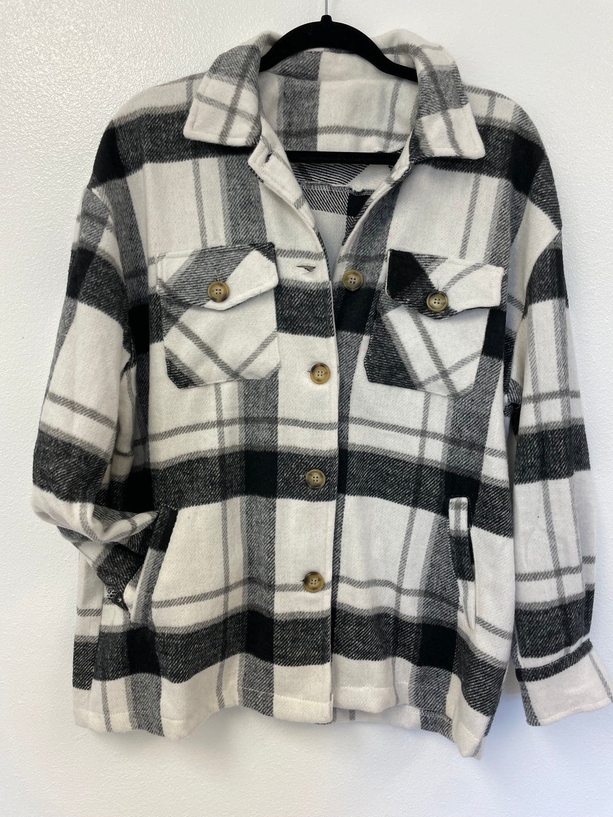 Just Wanna Get Cozy Oversized Plaid Shacket