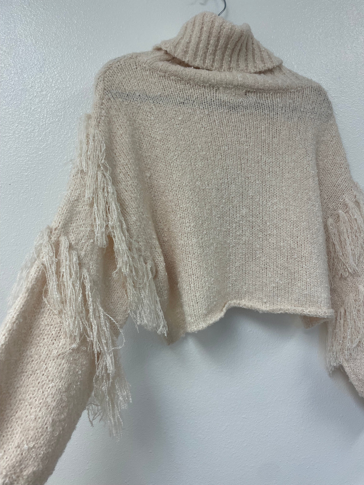 Fringe Benefits Slightly Cropped Sweater