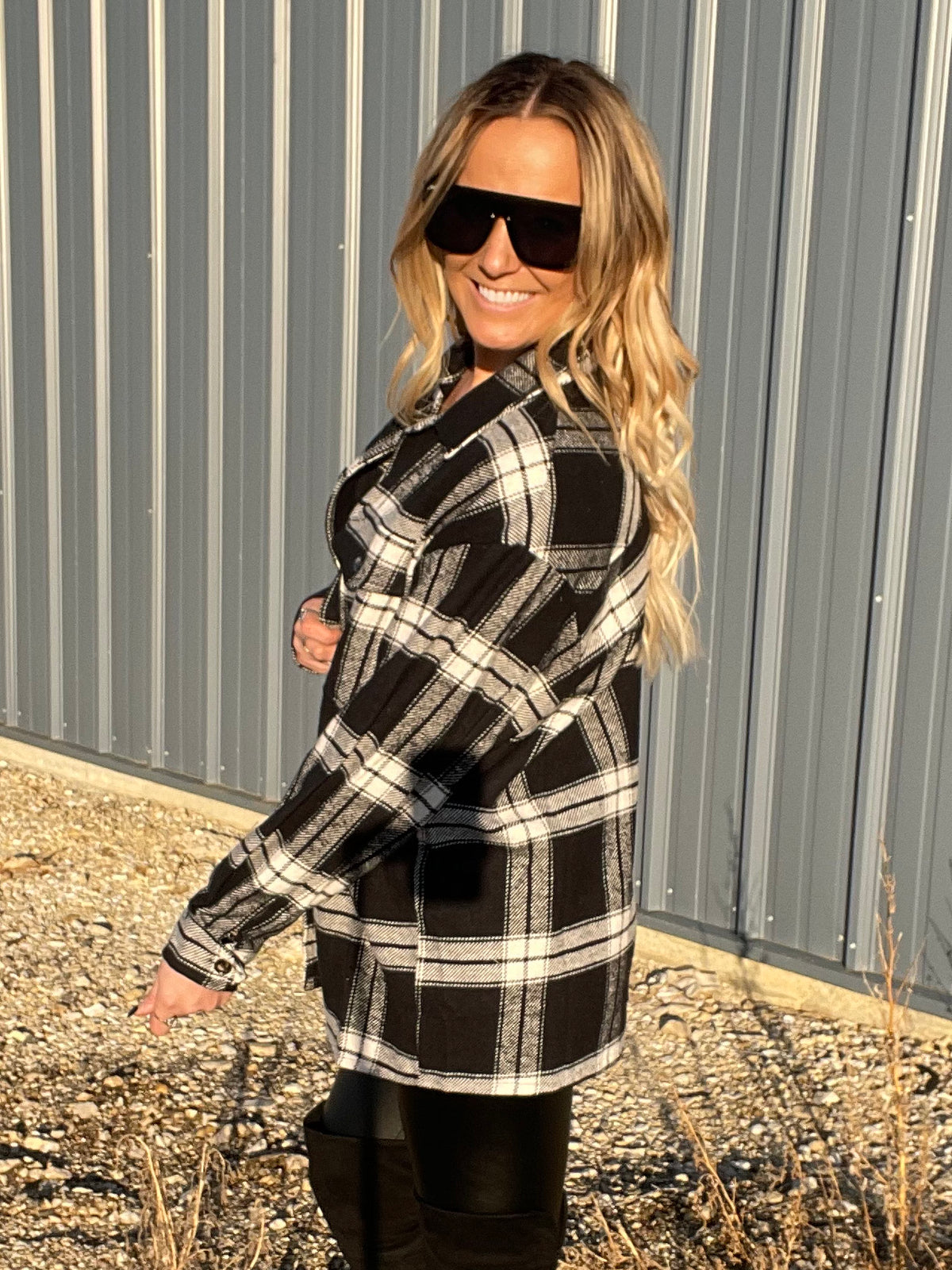 Cover Me Up Oversized Plaid Shacket