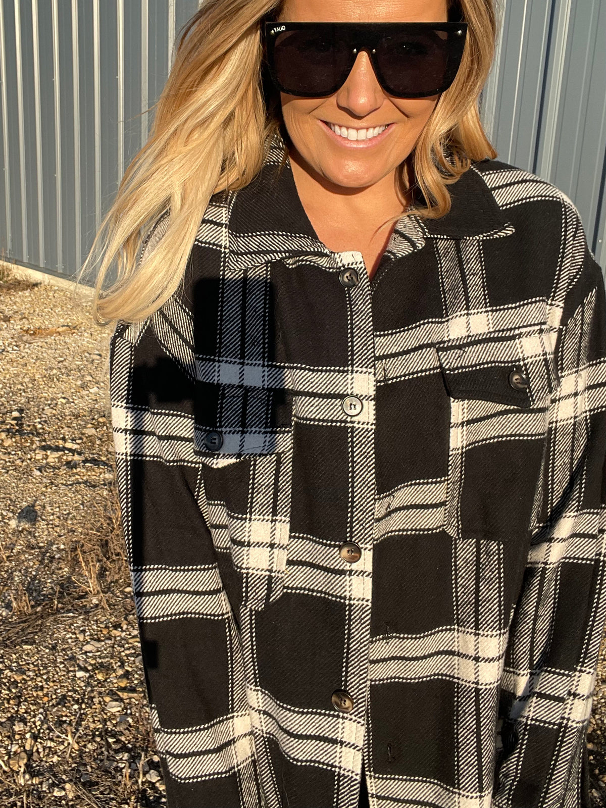 Cover Me Up Oversized Plaid Shacket