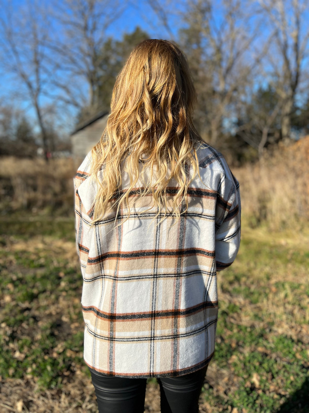 Just Wanna Get Cozy Oversized Plaid Shacket