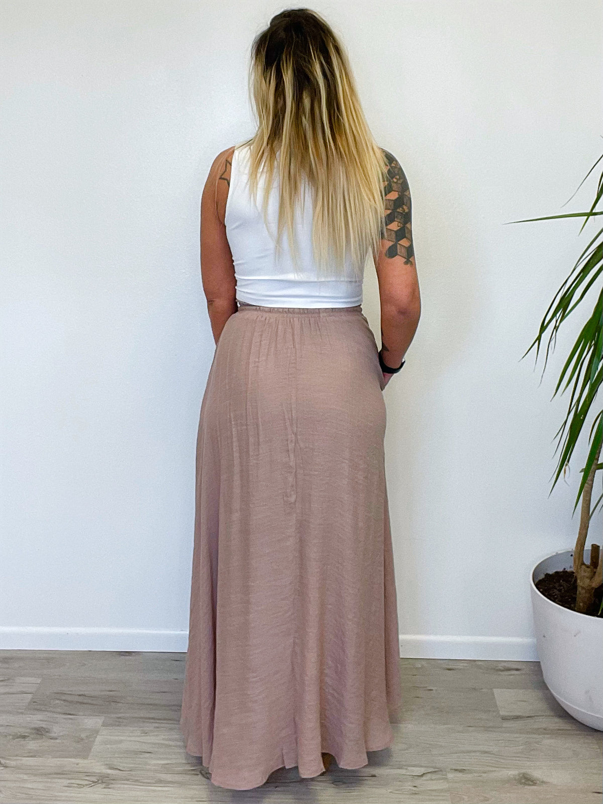 Pickin' Wildflowers Drawstring Maxi Skirt