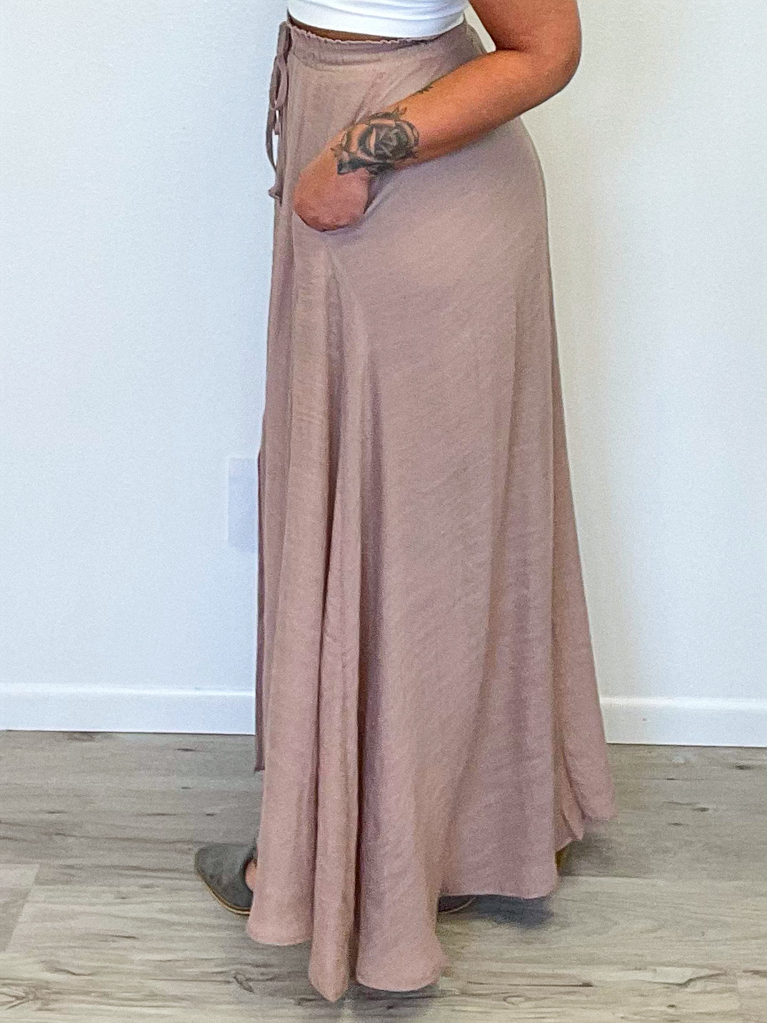 Pickin' Wildflowers Drawstring Maxi Skirt