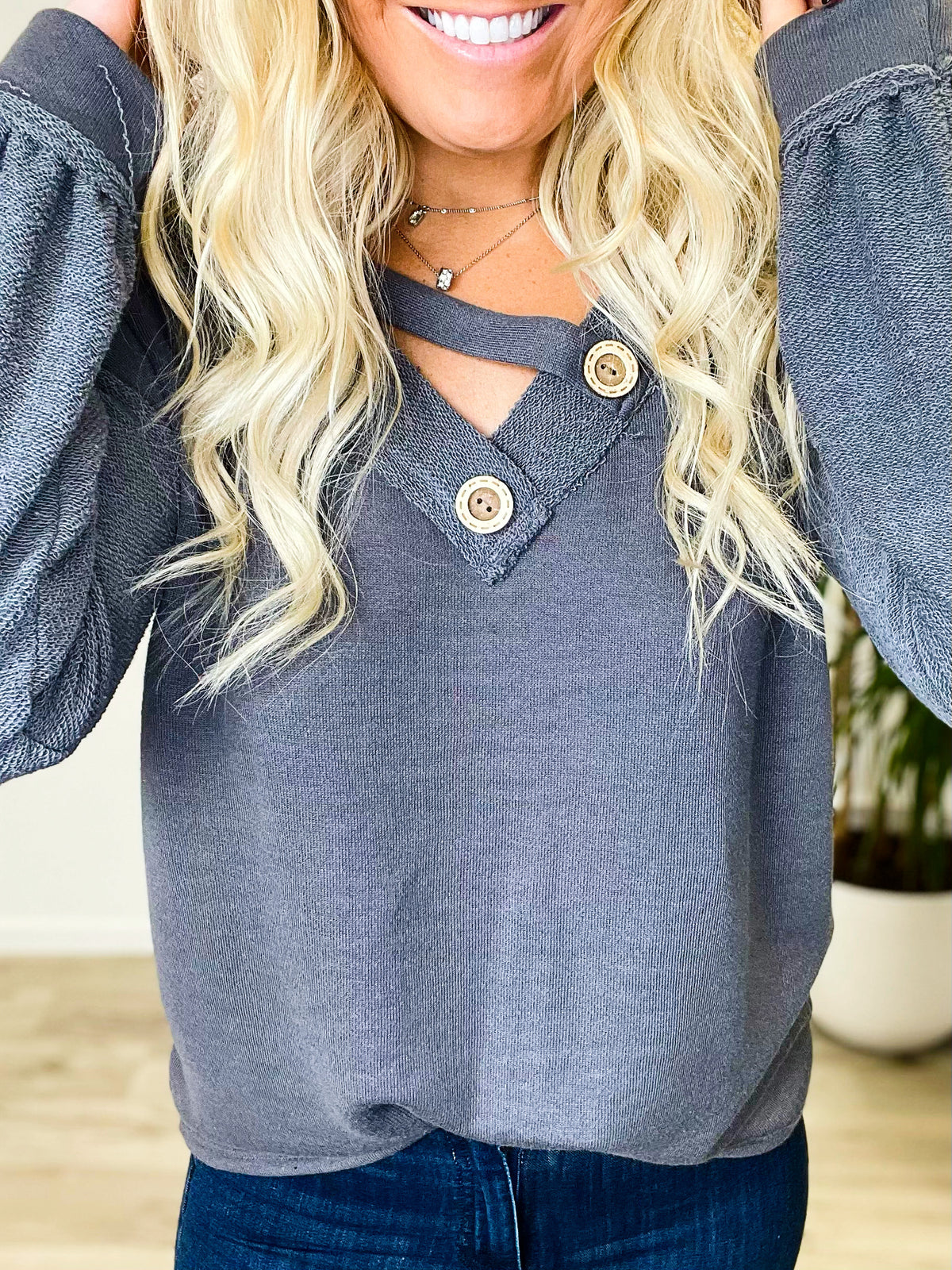 Around My Neck Terry Knit Top