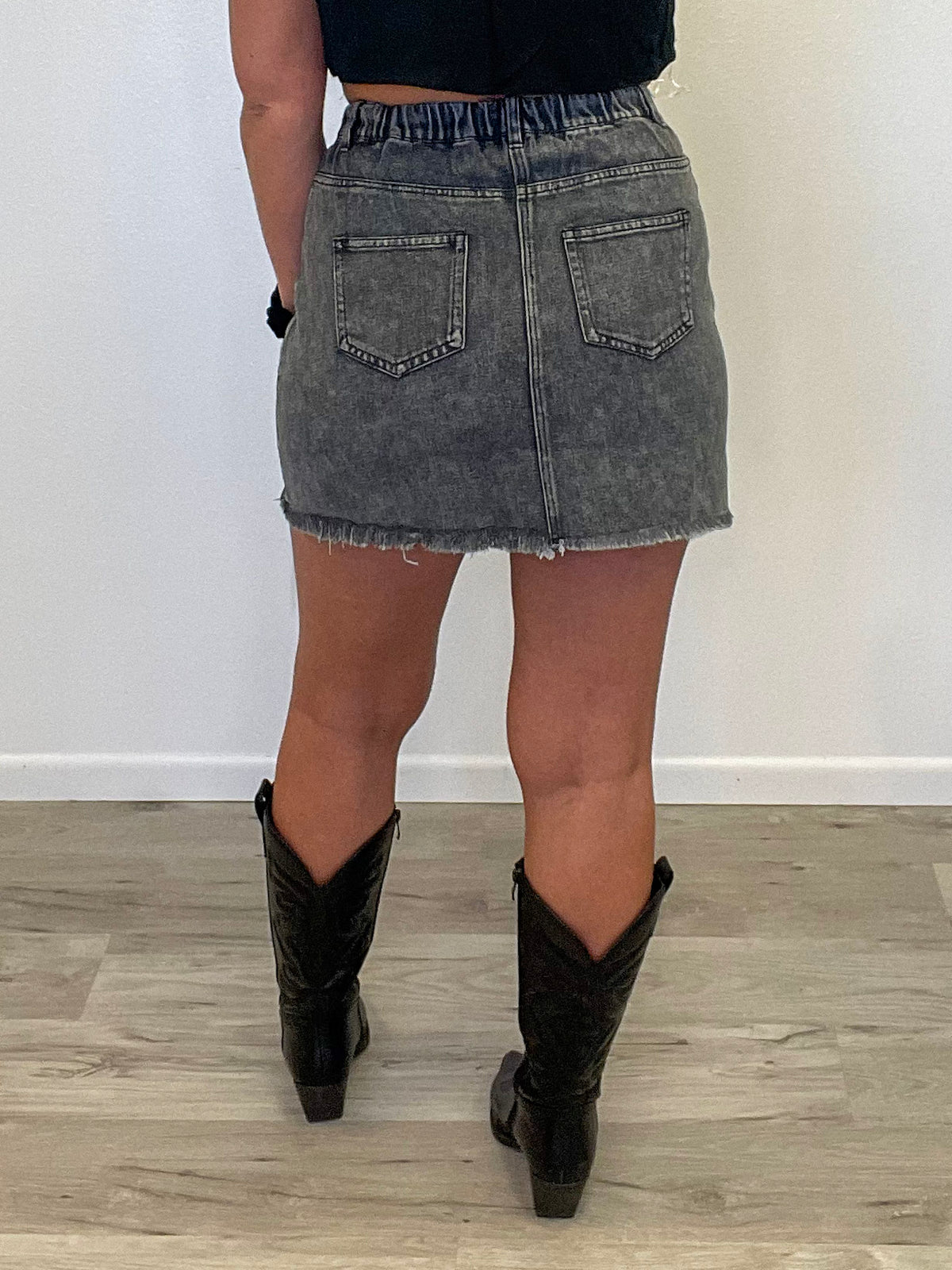 Down To Georgia Distressed Denim Skirt