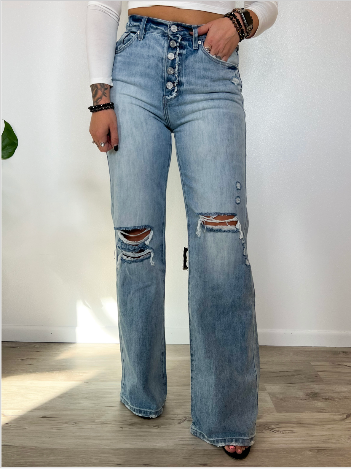 Stacy's Mom Ultra High-Rise Button Fly Kancan Jeans